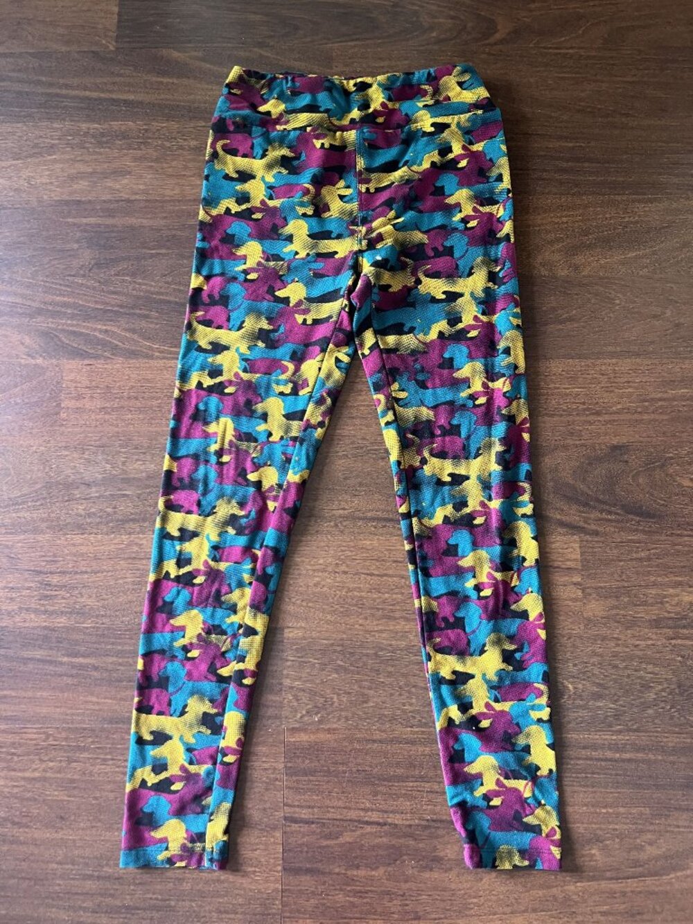 LuLaRoe Dachshund Dog Leggings Womens One Size Colorful